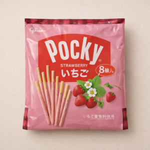 Glico Pocky Strawberry family bag 8-pack — bulk Japanese snack order